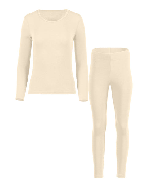 Women's 250 Long Sleeve & Leggings 2-Piece Natural Front