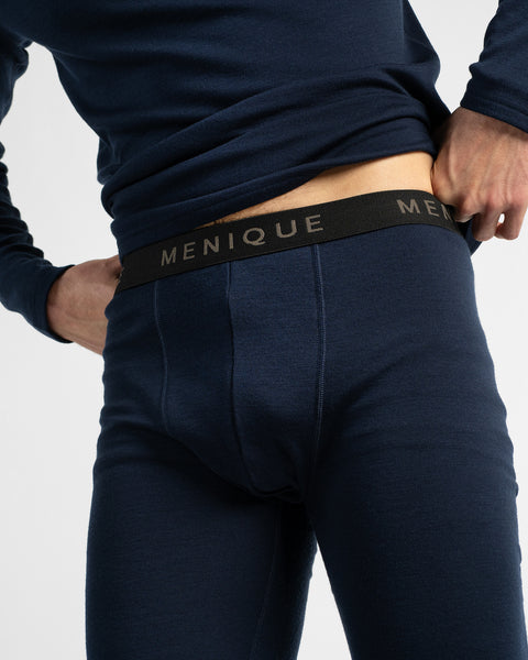 Men's 250 Long Sleeve & Bottom 2-Piece Navy Blue
