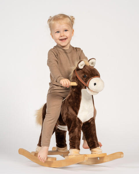 Kids' 160 Long Sleeve & Bottom 2-Piece Beige