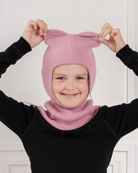 Kids' Knit Balaclava & Gloves Cotton 2-Piece