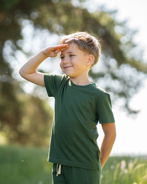 Kids' Lightweight 100% Merino T-Shirt Crewneck
