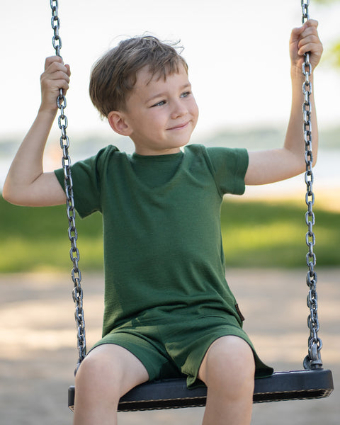 Kids' Lightweight 100% Merino T-Shirt Crewneck