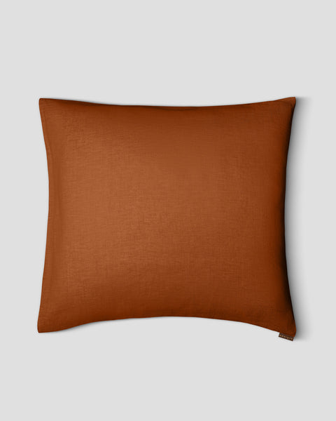 Linen Throw Pillow Cover Almond Brown