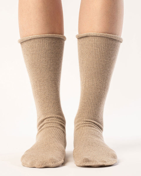 Women's Knit Socks Merino Creamy Beige