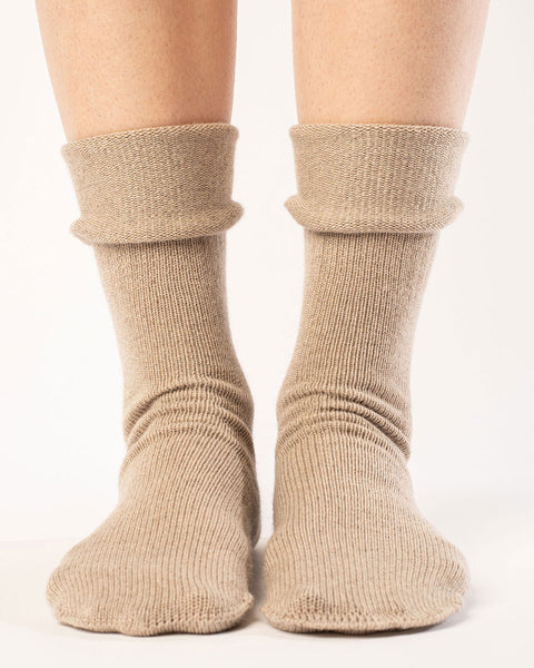 Women's Knit Socks Merino Creamy Beige