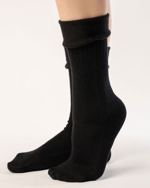 Women's Knit Socks Merino Black
