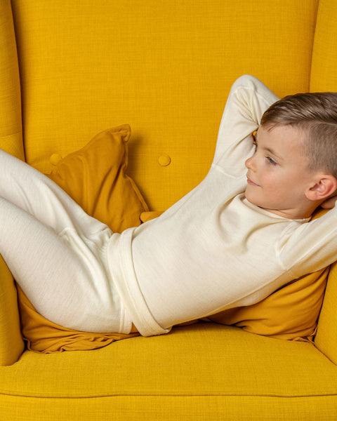 Kids' Long Sleeve Set 250 Merino Natural
