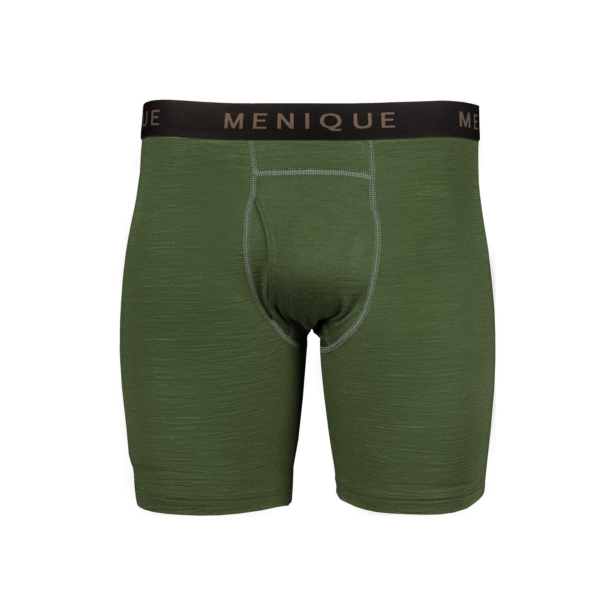 The menique men's boxer briefs in colors perfect grey and denim, white background.