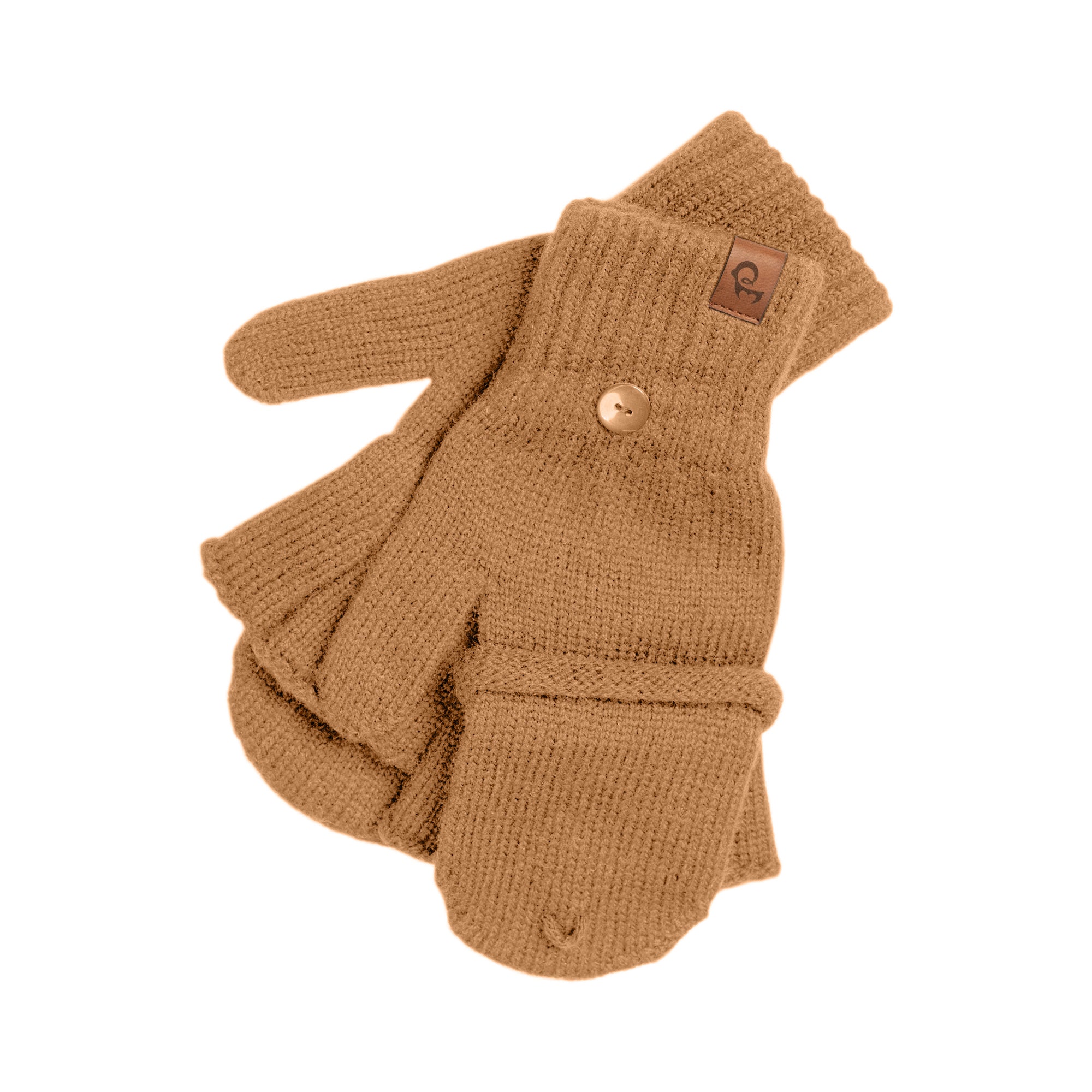 Men s Convertible Fingerless Gloves Knitted Merino menique