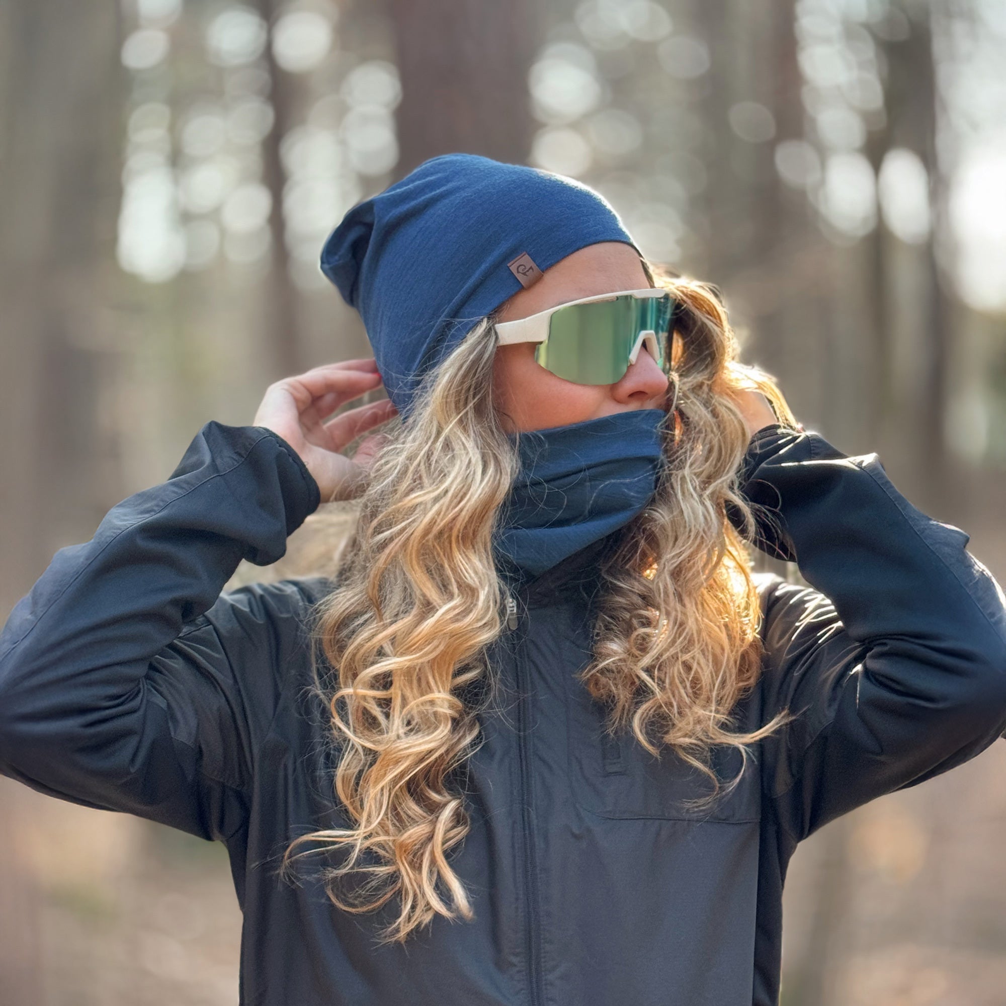 Women's Merino Beanie & Gaiter 2-Piece Denim