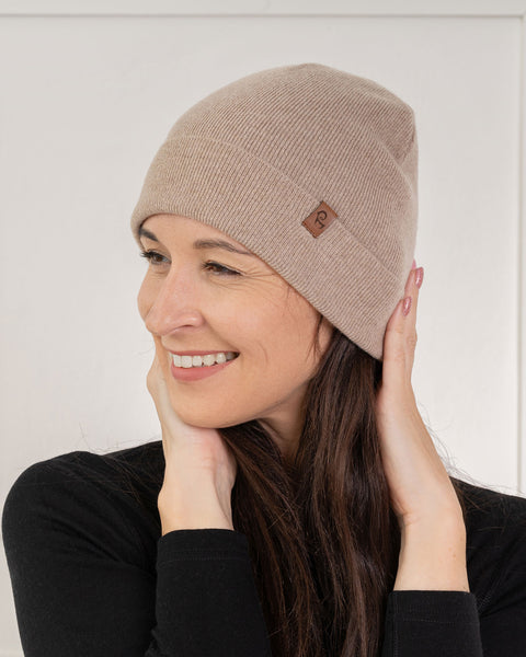 Women&#39;s Knit Beanie Merino &amp; Cashmere