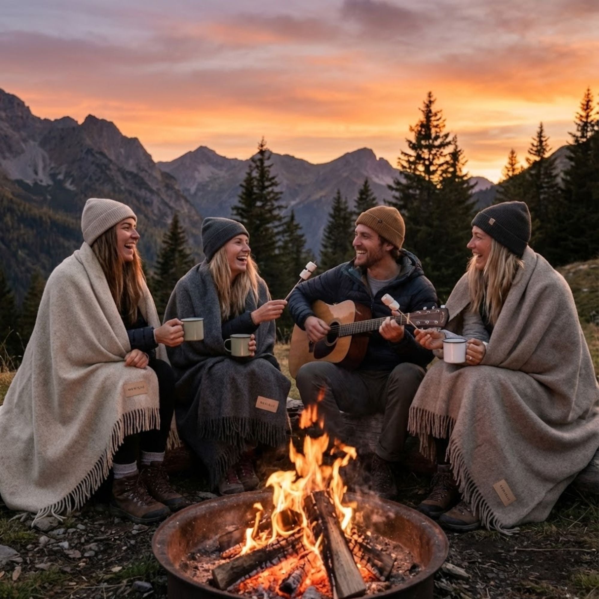 Natural Wool Blanket Throw Milan Natural