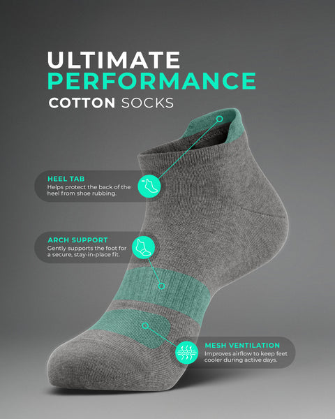 Men’s Breathable Cotton Summer Trainer Socks