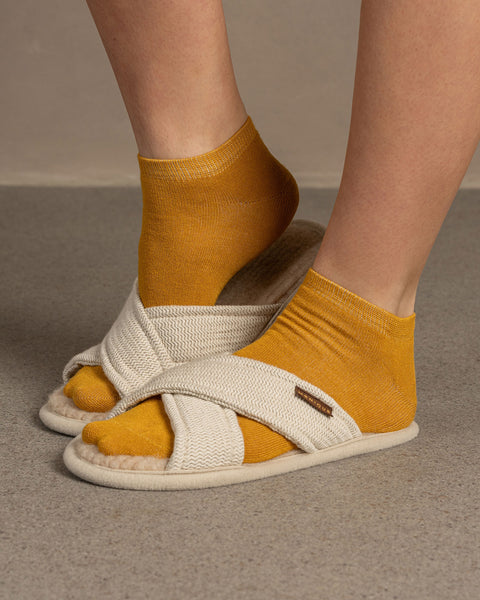 Women’s Ankle Bamboo Socks in spicy yellow