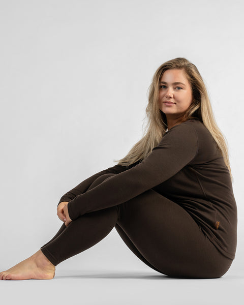 Women's 250 Thermal Long Sleeve Top Chocolate Brown