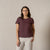 Linen T-Shirt Top Emma Shadow Purple