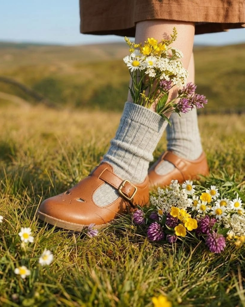 Kids light gray ribbed crew socks soft breathable fabric for outdoor everyday comfort