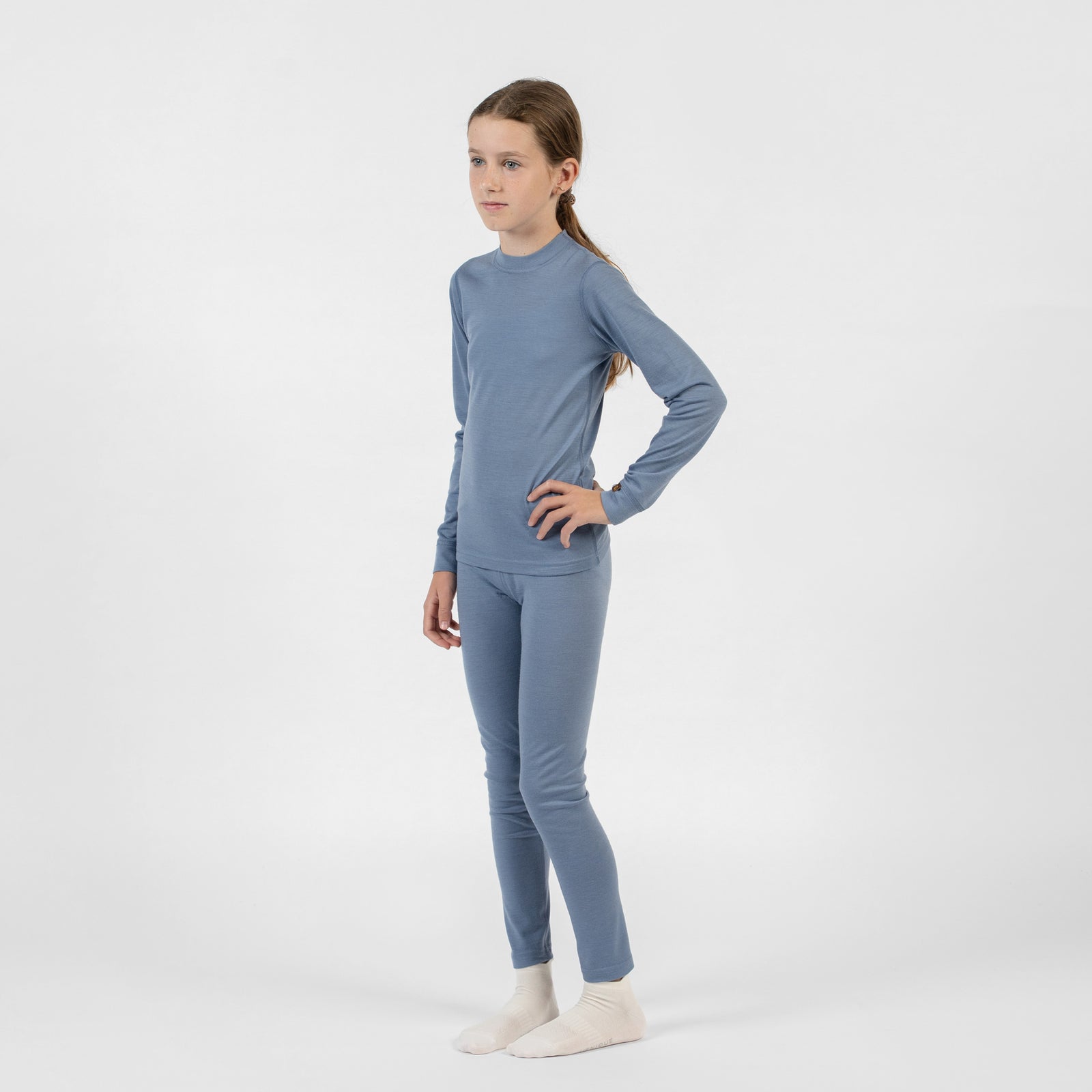 Kids' 160 Merino Pants Dusty Blue