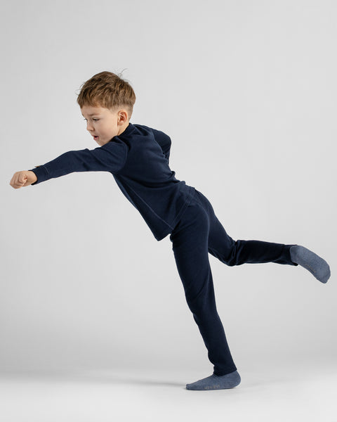 Kids' 250 Merino Pants Navy Blue