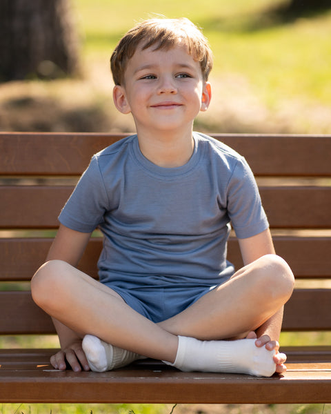 Kids' Lightweight 100% Merino T-Shirt Crewneck