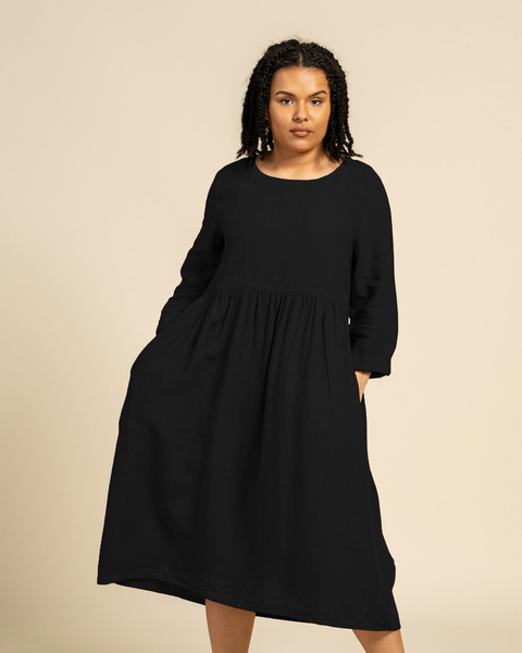 Smock Dress Lucy Pure Black