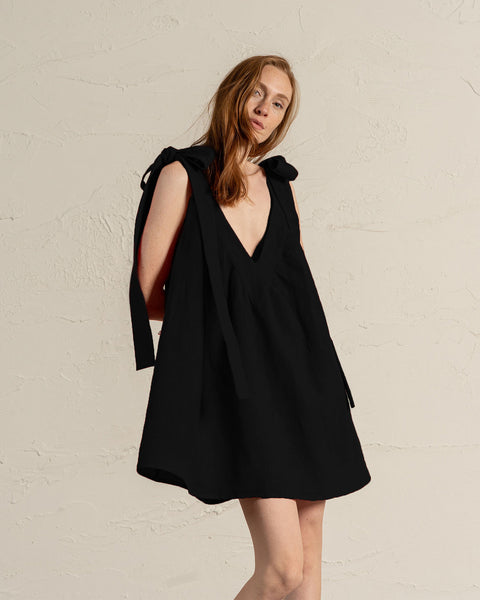 Dress with Shoulder Ribbons Christina