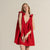 Dress with Shoulder Ribbons Christina in pure red color