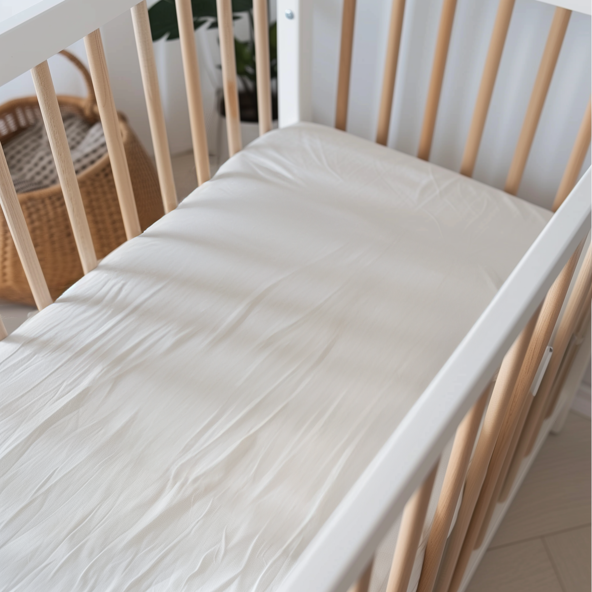 Linen Flat Sheet for baby Crib