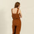 Pinafore Jumpsuit Iris in almond brown