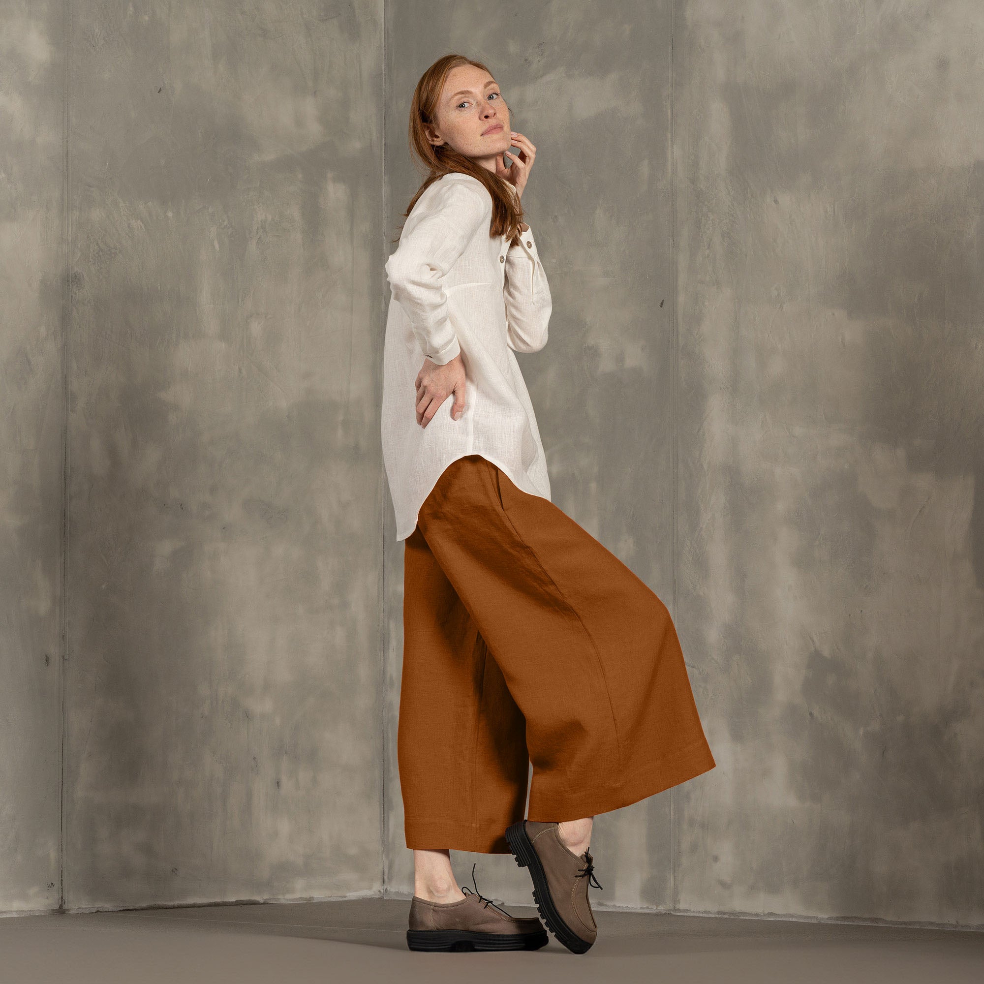 Linen Culottes Lana Natural