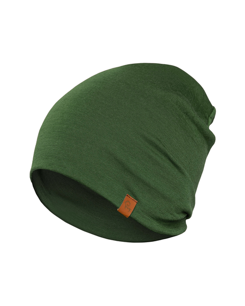 Unisex Merino Beanie Dark Green
