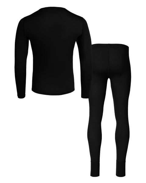 Men&#39;s 160 Long Sleeve &amp; Bottom 2-Piece Black