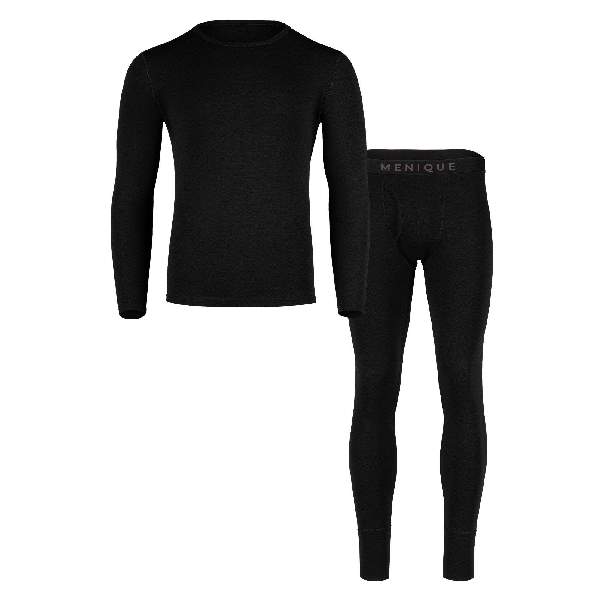 Men's 250 Long Sleeve & Bottom 2-Piece Black