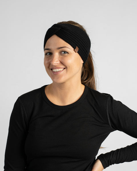 Women's Warm &amp; Soft Ribbed Merino Knit Headband