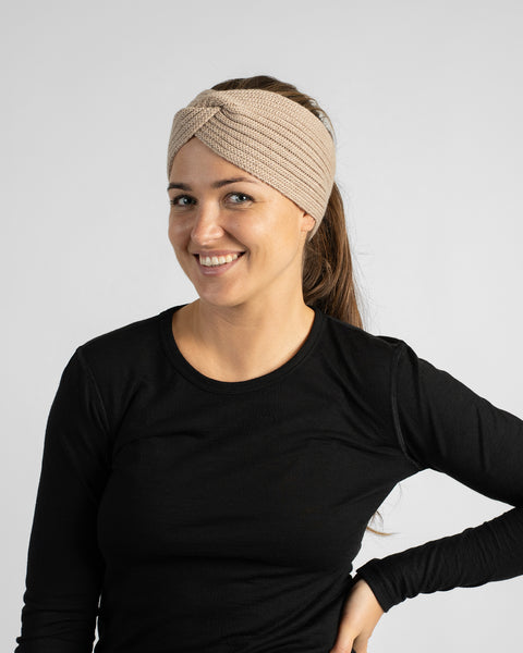 Women's Warm &amp; Soft Ribbed Merino Knit Headband