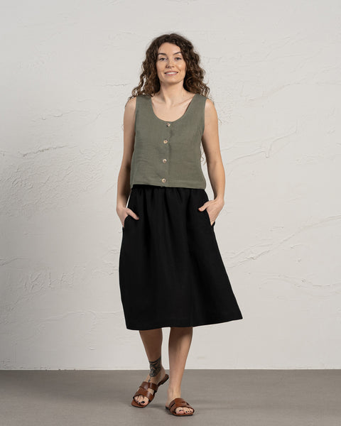 Midi Skirt Sophia Pure Black