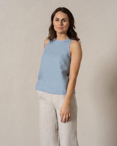 High Neck Top Nina Cloudy Blue