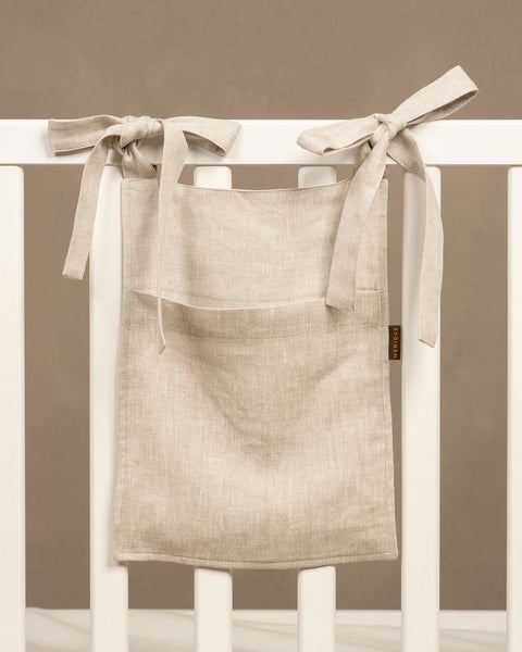 Linen Crib Organizer Natural