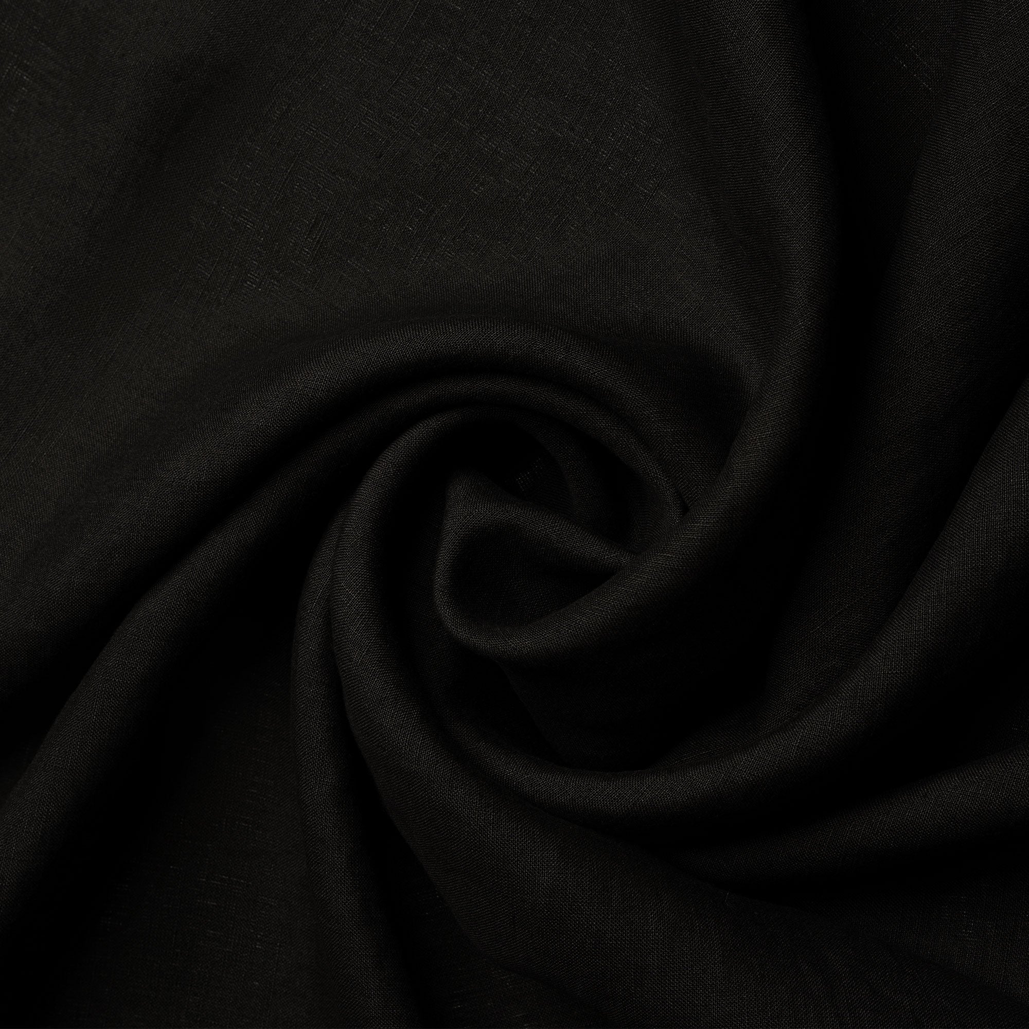 Linen Tunic Dress Selena Pure Black