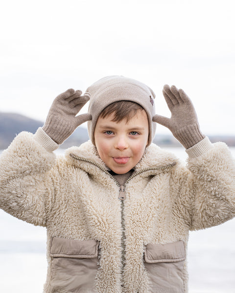 Kids Knitted Beanie &amp; Gloves 2-Piece Set
