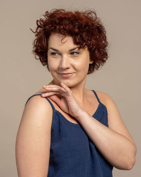 Linen slip top Kim with Linen skirt Sophia