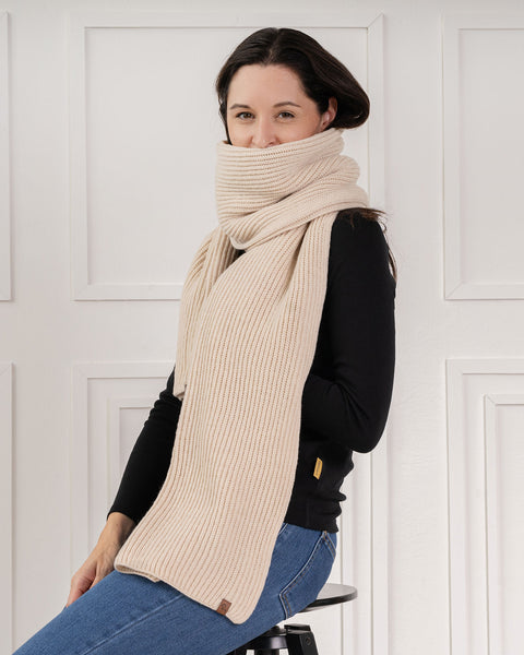 Women&#39;s Knit Thick Scarf Merino