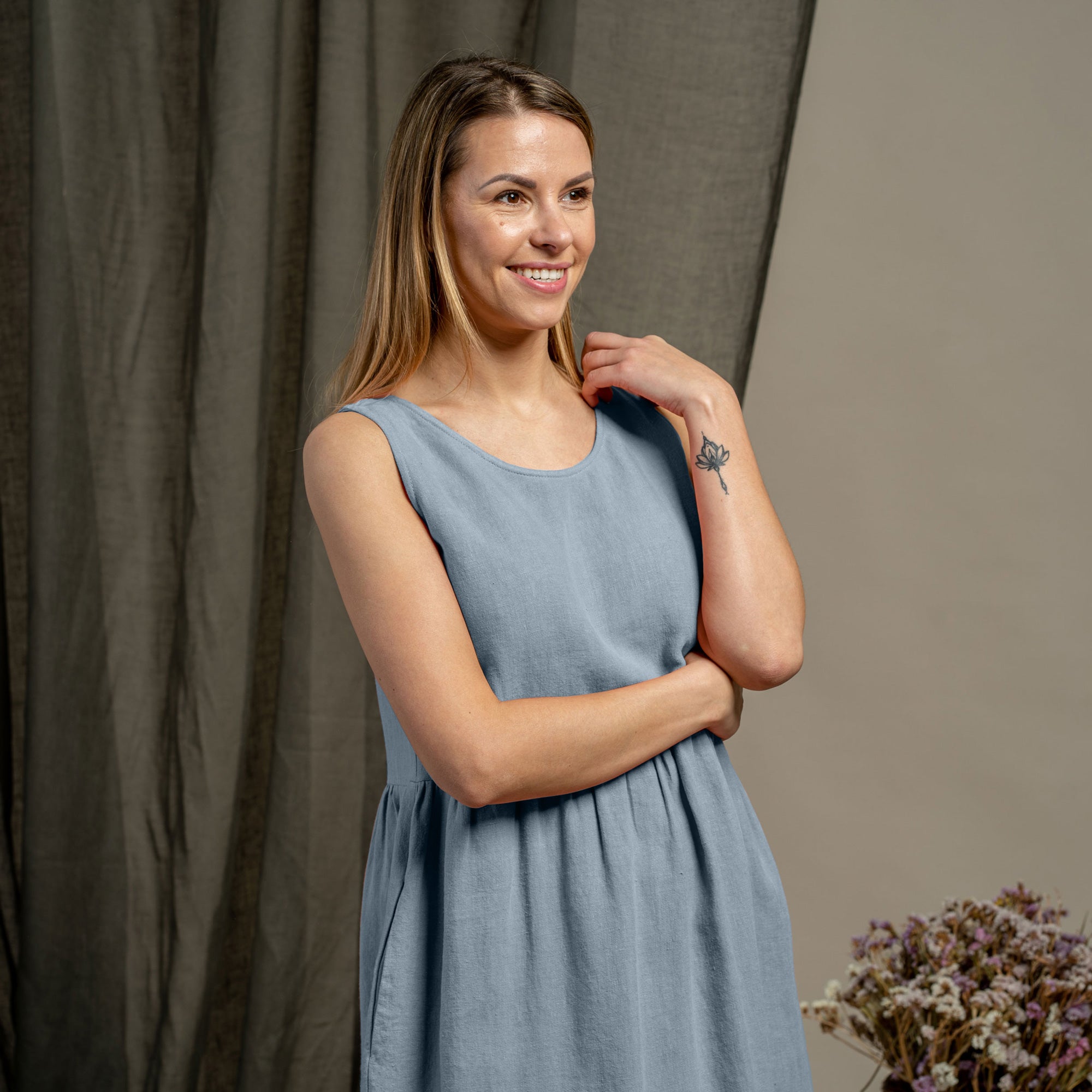 Smock Dress Eliza Cloudy Blue