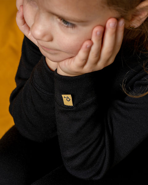 Kids&#39; 250 Thermal Long Sleeve Crew Black