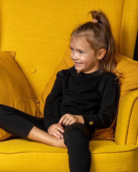 Kids&#39; 250 Thermal Long Sleeve Crew Black