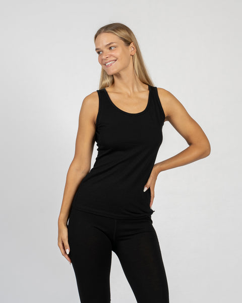 Women&#39;s Merino Tank Top Black