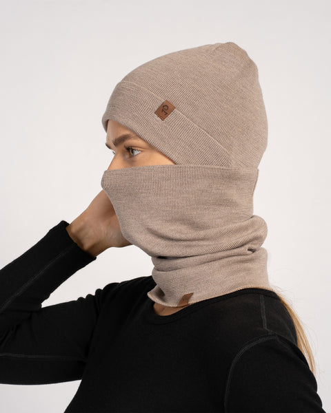 Women&#39;s Merino Wool Liner Gaiter &amp; Beanie 2-Piece