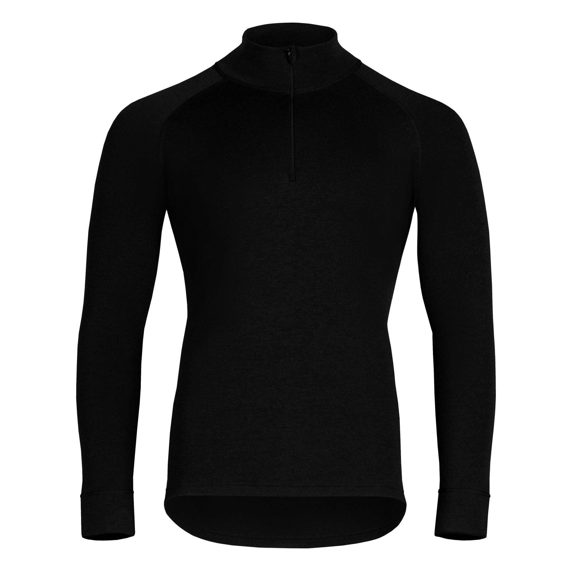 Men's Merino 250 Zip neck top Black