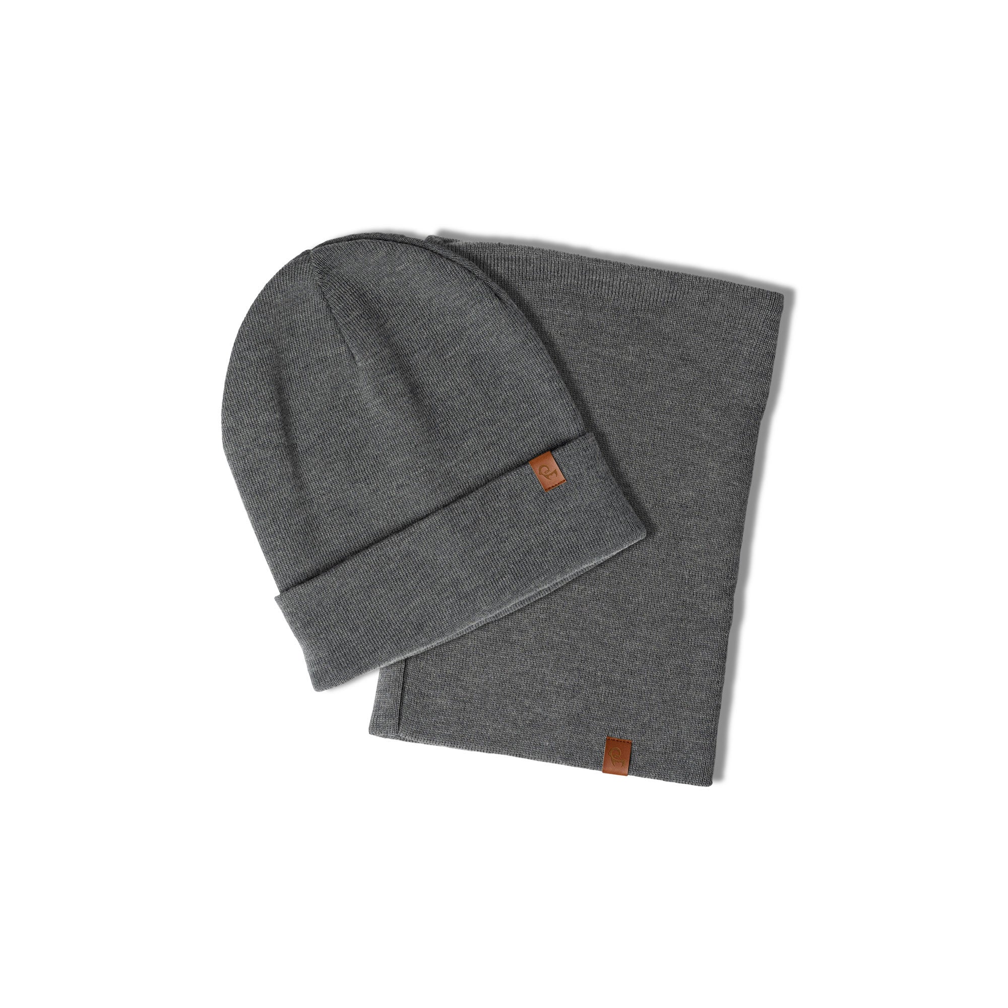 Men's Knitted Beanie & Gaiter 2-Piece Set Black