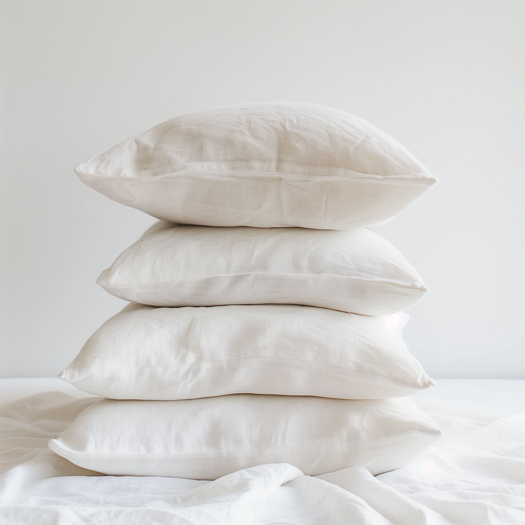 Linen Bed Pillowcase in pure white